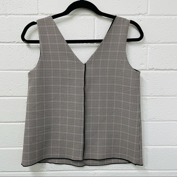 Zara Basic. Hounds tooth Vest Style Top. Size XS - Picture 4 of 8